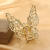 Korean Alloy Golden Hair Claw Women Large Hollow Butterfly Hair Claw Clips Small Hair Claw Clip For Thick Hair