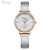 Jinmiou Women's Watch Starry Sky Watch Women's Glitter Half Bangle Watch Quartz Watch Rose Gold Fashion Women's Watch