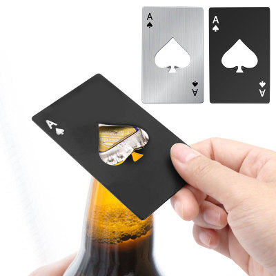 Black Peach a Credit Card Bottle Opener Creative Playing Card-Shaped Stainless Steel Home Tools Bottle Lifting Device Beer Screwdriver