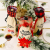 Christmas Decorations Creative Linen Bottle Cover Big Red Flower Wine Sleeve Plaid Car Wine Bottle Bag Wine Gift Box Wine Sleeve