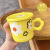 INS Style Cute Flowers Water Cup Girl Heart Student Ceramic Cup Office Breakfast Mug with Lid Korean Style