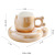 High-End Coffee Cup Set Ins Wind Belt Saucer Mug Good-looking Cute Household Water Cup Gift Ceramic Cup
