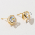 Boutique Copper Plated Real Gold Inlaid 5A Zircon Simple Fashion High Quality Earrings A001