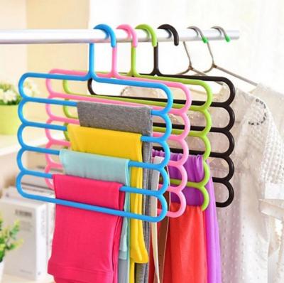 Color Five-Layer Pant Rack Multifunctional Wardrobe Hanging Pants Hanger Scarf Scarf Tie Hanger Factory Direct Sales