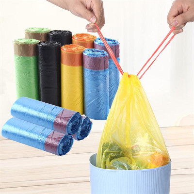 Drawstring Garbage Bag Color Point Break Portable Garbage Bag Automatic Closing Kitchen Thickened Rope Garbage Bag Manufacturer