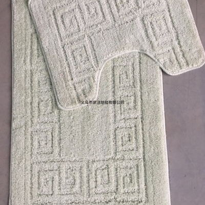 Fiber Two-Piece Set Bathroom Mats Household Bathroom Absorbent Non-Slip Set Carpet Wash Basin Foot Mat