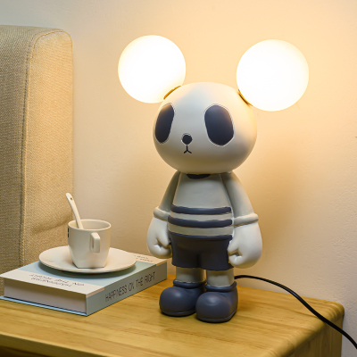Panda Internet Celebrity Decoration Children's Room Cartoon Decorative Table Lamp Creative Electric Modern Bedroom Desk Bedside Cute Ins