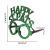 2022 St. Teparic Festival Decorative Glasses Green Hat Clover Glasses Frame Party Children Dress up Glasses Frame