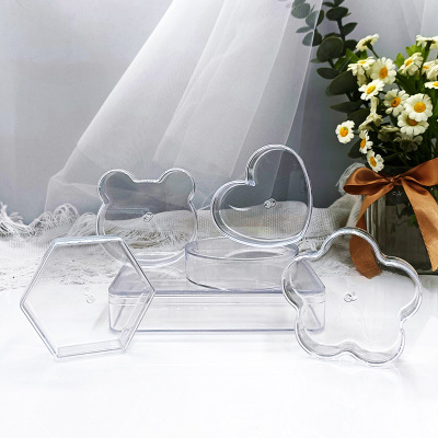 New Style White Transparent Ornament Dustproof Storage Box opposite Sex Small Box Nail Accessories Storage Box