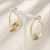 Boutique Copper Plated Gold Inlaid 5A Zircon High Quality Earrings Fashion Jersey