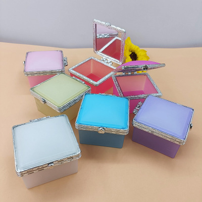 Frosted Translucent Square Storage Box Wholesale Jewelry Ornament Mirror Desktop Finishing Small Plastic Box