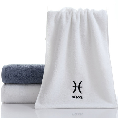 Cotton Towel Creative Constellation Towel Couple Gifting Thickening Exercise Face Towel Cotton Towel Embroidery Logo