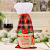 New Christmas Decoration Christmas Red Wine Bottle Bag Christmas Red Black Plaid Embroidery Bottle Cover Dining-Table Decoration