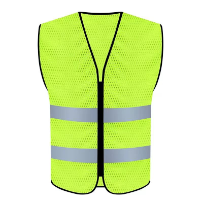 Construction Reflective Vest Summer Breathable Reflective Mesh Vest Chinese Construction Worker Safety Knitted Cloth Clothing Printing