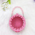 New Bead Necklace Translucent Small round Bag Children's Handmade Cream Glue DIY Handbag Jewelry Storage Jewelry Bag