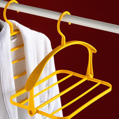 Reversible Hanger Marks Anti-Wrinkle Multifunctional Hanger Pants Rack Rotatable Drying Shoes Pillow Drying Rack