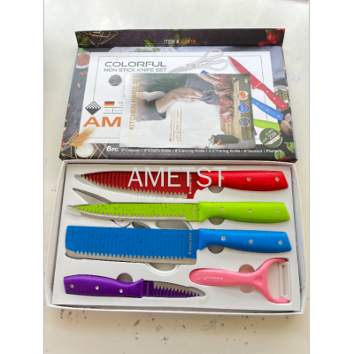 Kitchen Knife Set, Factory Direct Sales Color Gift Box Set, Market Hot-Selling New Products Sets of Knives