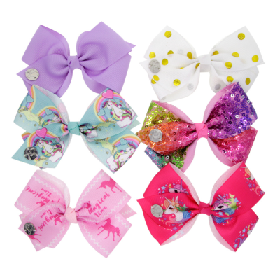 Children's Fashion Hairpin 6 Sets of Dovetail Bow Paper Card Headwear Wholesale