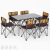 Chanodug Outdoor Folding Tables and Chairs Set Portable Fishing Picnic Camping Egg Roll Table a Table with Six Chairs