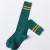 Student Calf Socks Two Bars Women's Long Socks Wholesale Women's Autumn and Winter High Knee-Length Pearl Cotton Socks Striped