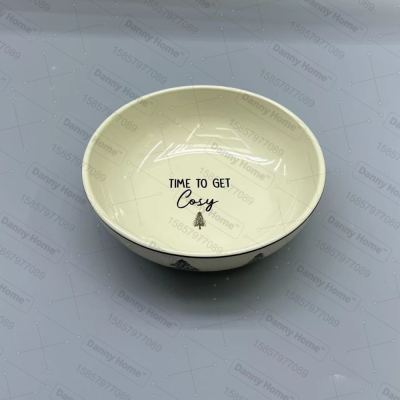 Plate Ceramic Plate Advanced Plate Christmas Series Plate Deer Plate Hotel Plate Factory Direct Wholesale