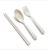 Factory Creative Wheat Straw Tableware Three-Piece Set Spoon Fork Chopsticks Children's Travel Portable Set Gift