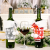 New Christmas Decoration Christmas Bottle Cover White Lapel Imitation Linen Printed Wine Bottle Cover Decoration