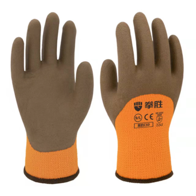 Boxing C60 Latex Foam Terry Gloves Cotton Thread Wear-Resistant Non-Slip Labor Gloves Working Elastic Wear-Resistant Gloves