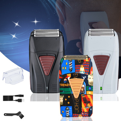 Reciprocating Electric Shaver Retro Double Head 4D Push White Hair Clippers Manufacturer USB Charging Men's Shaver
