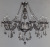 8+4 Double-Layer Smoky Gray Crystal 12-Burner Ceiling Lamp Candle Light Suitable for Living Room Bedroom Dining Room Hotel Rooms, Etc.