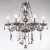 8+4 Double-Layer Smoky Gray Crystal 12-Burner Ceiling Lamp Candle Light Suitable for Living Room Bedroom Dining Room Hotel Rooms, Etc.