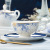 Huaguang Ceramic Dream Capri Tea Coffee Set European Coffee Set Set Bone China Tea Set Coffee Set