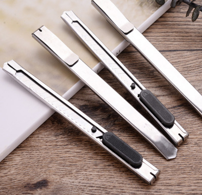 Small Stainless Steel Art Knife Portable Removable Office Supplies Metal Paper Cutter Student Stationery Hand Tool Knife