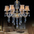 Gold Transparent 6-Head Crystal Chandelier Candle Chandelier European Lamp in the Living Room Restaurant Glass 8-Head Droplight 10-Head 12-Head