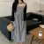 2022 Summer Chic Black Short Small Waistcoat + Retro Plaid High Waist Slip Dress Two-Piece Set