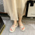 Roman Sandals Women's Summer 2022 New Versatile Platform Fashion Open Toe Rhinestone Platform Shoes with Skirt