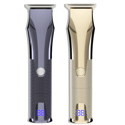 Cross-Border New Arrival Oil Head Hair Clipper USB Rechargeable Electric Clipper LED LCD Digital Display Lithium Battery 0 Cutter Head Electric Hair Cutter