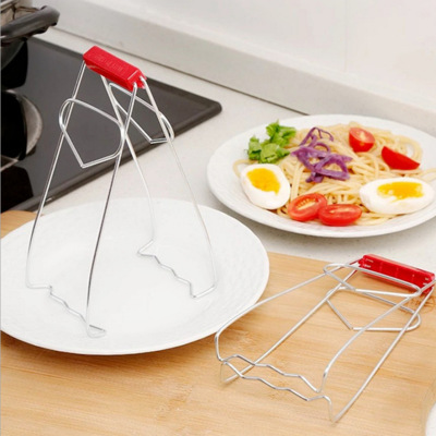 Factory Wholesale Stainless Steel Dish-Grabbing Device Multi-Functional Plate Picking up Clamp Anti-Scald Bowl Clip Kitchen Gadget Plate Holder