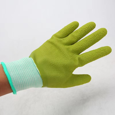 LaTeX Wrinkle Dipping Rubber Hanged Full Immersion Wear-Resistant Non-Slip Labor Protection Site Work Protective Gloves