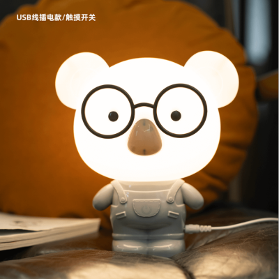 Factory Direct Sales Cartoon Kaola Touch Cartoon Big Head Table Lamp Bedroom Dorm Table Lamp Decoration TikTok Community Group Purchase