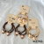 Girls' Rubber Band Milk Coffee Color Cartoon Hair Band Children Do Not Hurt Hair Korean Elastic Band Little Girl Tie Height Ponytail Hair String