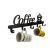 Cross-Border Hot Selling Metal Mug Hook Cup Storage Decorative Rack Wrought Iron Coffee Cup Row Hook Customized