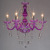 8+4 Double Purple Crystal 12-Burner Ceiling Lamp Candle Light Suitable for Living Room Bedroom Dining Room Hotel Rooms, Etc.