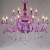 8-Head Purple Crystal Chandelier European Style Candle Light Suitable for Main Hotel KTV Entertainment Exhibition Hall Factory Direct Sales