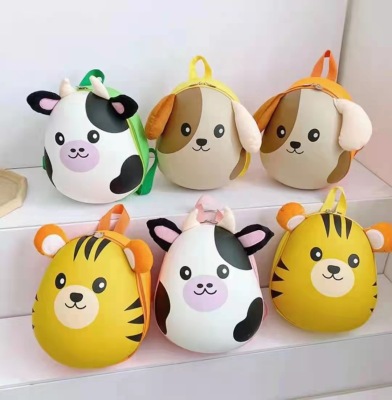 Cartoon Animal Egg Shell Kid's Small Schoolbag Men and Women Elementary School Studebt Backpack Korean Mini Kindergarten Backpack for Going out