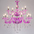 8+4 Double Purple Crystal 12-Burner Ceiling Lamp Candle Light Suitable for Living Room Bedroom Dining Room Hotel Rooms, Etc.