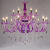 8+4 Double Purple Crystal 12-Burner Ceiling Lamp Candle Light Suitable for Living Room Bedroom Dining Room Hotel Rooms, Etc.