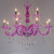 6-Head Purple Crystal Chandelier Candle Light Glass Lamp Hotel Guest Room Main Hotel KTV Private Room Exhibition Hall and Other Places