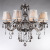 10+5 Smoky Gray Crystal Chandelier Double Layer 15 Heads Candle Light Glass Lamp Living Room Dining-Room Lamp Suitable for Hotel KTV