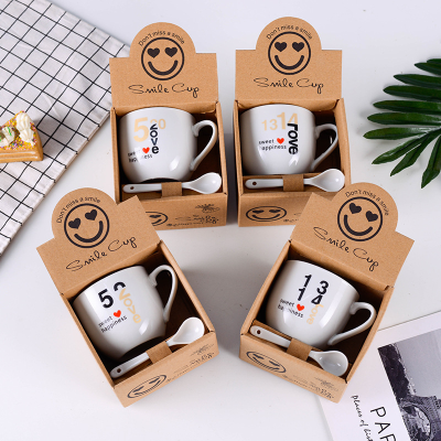 Cartoon Ceramic Cup Activity Gift Giving Presents Cute Coffee Cup Opening Gifts Small Gifts Can Be Printed Logo